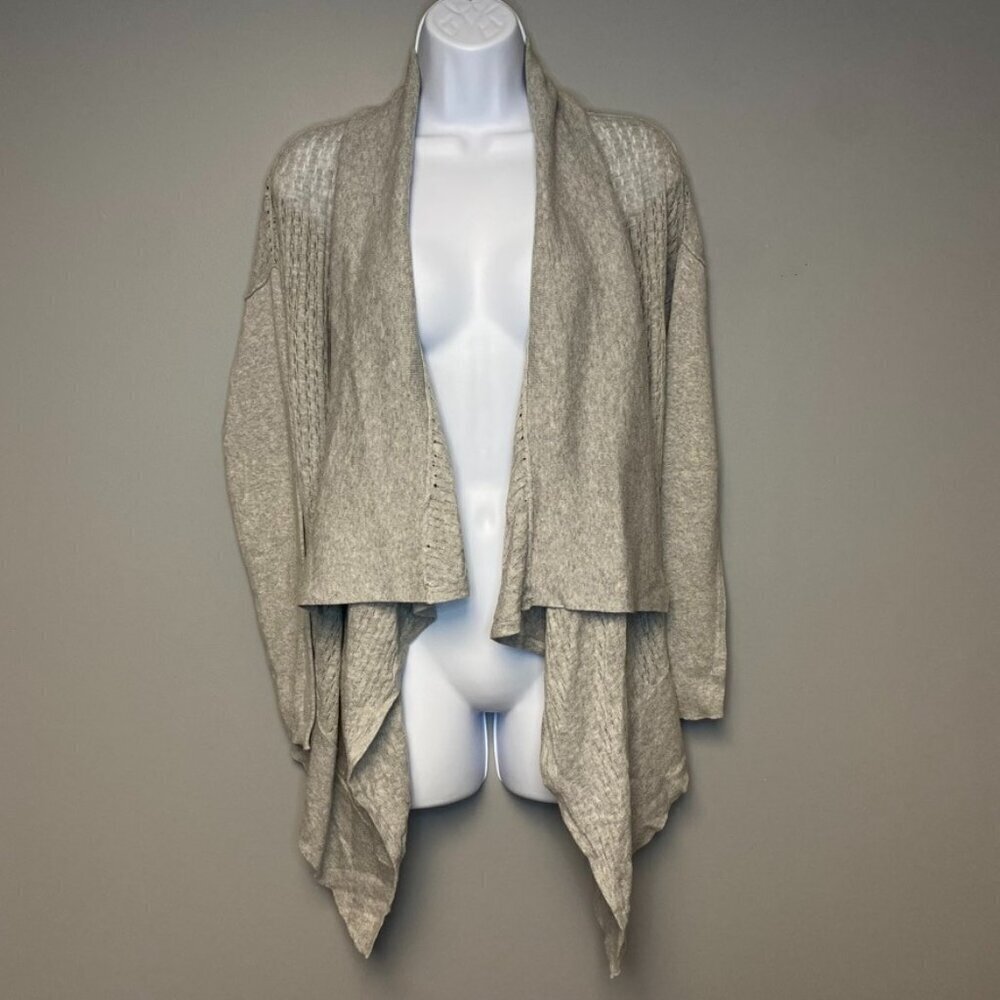 Ann Taylor LOFT Pima Cotton Lightweight Grey Cardigan‎ Women's Size M